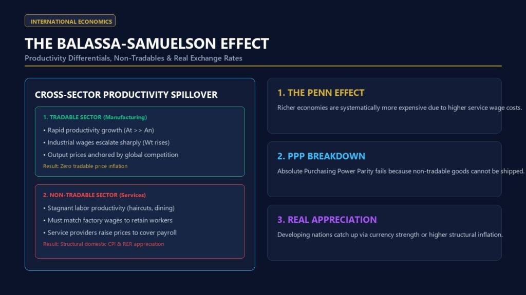 Balassa Samuelson Effect Explained - Productivity Differentials and Real Exchange Rate Appreciation Diagram