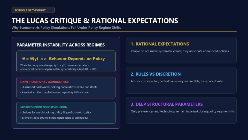 The Lucas Critique Explained - Econometric Policy Evaluation Failure and Microfoundations Diagram