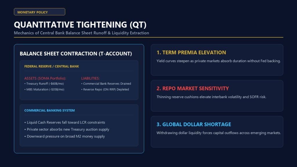 Quantitative Tightening Explained - Central Bank Balance Sheet Runoff and Market Liquidity Infographic