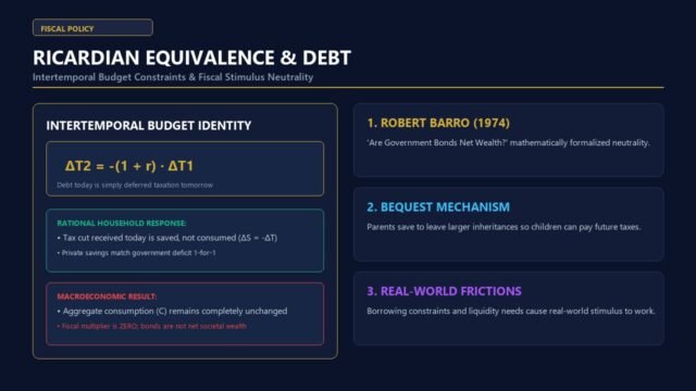 Ricardian Equivalence Explained - Intertemporal Budget Constraints and Fiscal Neutrality Diagram