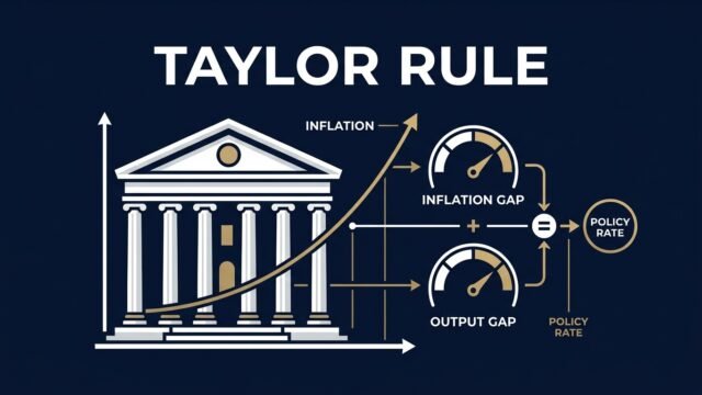 The Taylor Rule Formula and Central Bank Interest Rate Framework Infographic